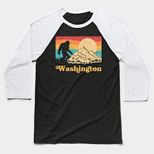 State of Washington Pacific Northwest Bigfoot Mountain Baseball T-Shirt